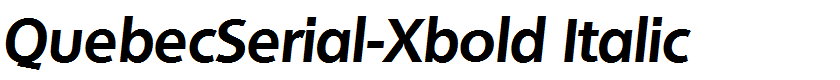 QuebecSerial-Xbold Italic
