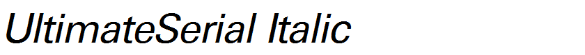 UltimateSerial Italic
