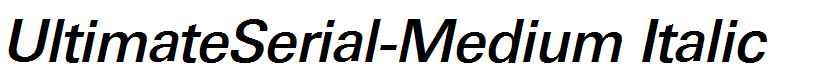 UltimateSerial-Medium Italic