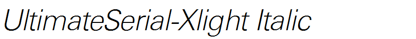 UltimateSerial-Xlight Italic