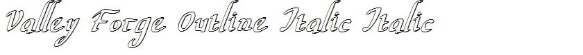 Valley Forge Outline Italic Italic